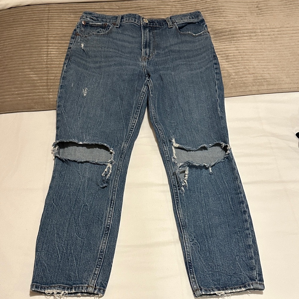 Abercrombie & Fitch Light Blue High-Rise Skinny Jeans